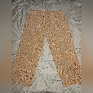 Penningtons Brown and White Patterned Pants